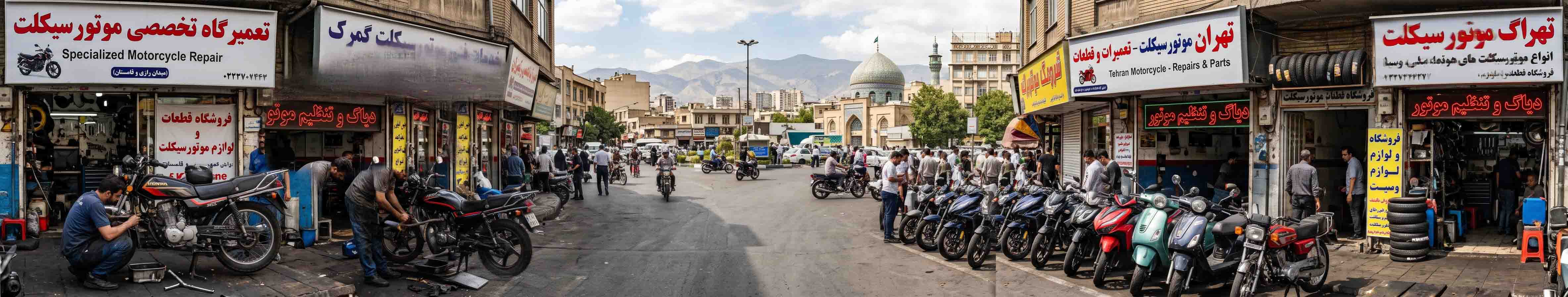 لیست تعمیرگاه‌ های تخصصی موتورسیکلت و موتور سازی در محله گمرک (تهران)